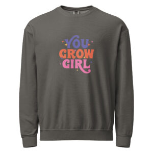 Unisex garment-dyed fleece crewneck sweatshirt